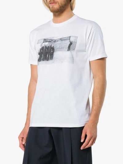 Shop Languages Riot Print Short Sleeve Cotton T Shirt In White