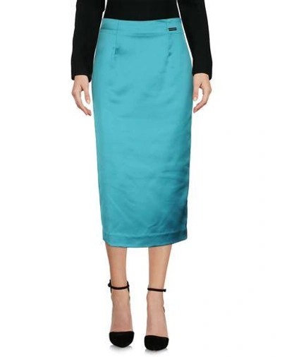 Shop Alessandro Dell'acqua 3/4 Length Skirts In Emerald Green