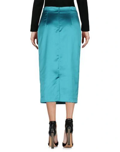Shop Alessandro Dell'acqua 3/4 Length Skirts In Emerald Green