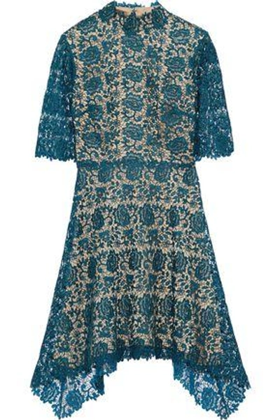 Shop Catherine Deane Woman Jeanne Metallic Guipure Lace Dress Teal