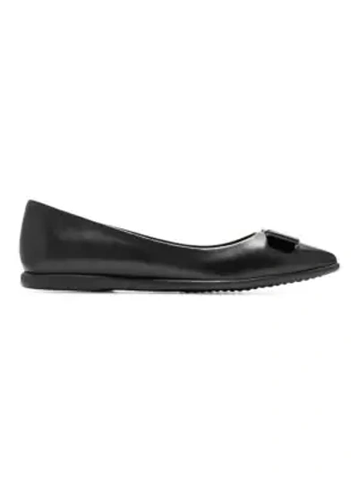 Shop Cole Haan Zerogrand Bow Flats In Black