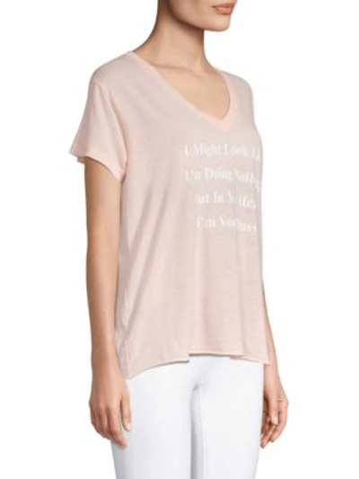 Shop Wildfox Very Busy Tee In Pink Flush