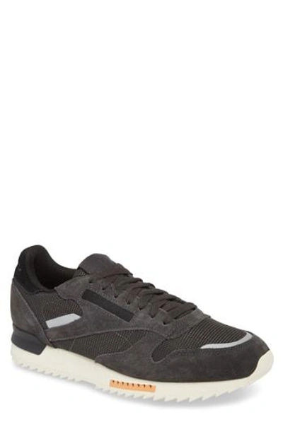 Shop Reebok Classic Leather Ripple Sneaker In Coal/ Grey/ White/ Black/ Dust