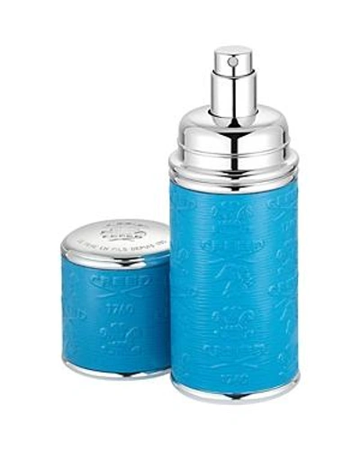 Shop Creed Deluxe Leather & Silver-tone Bottle Atomizer In Blue