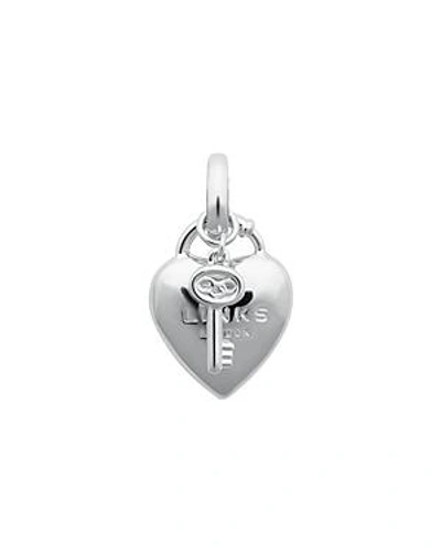 Shop Links Of London Heart Padlock & Key Charm In Silver