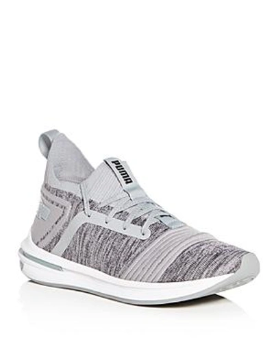 Shop Puma Men's Ignite Limitless Sr Evoknit Lace Up Sneakers In Grey