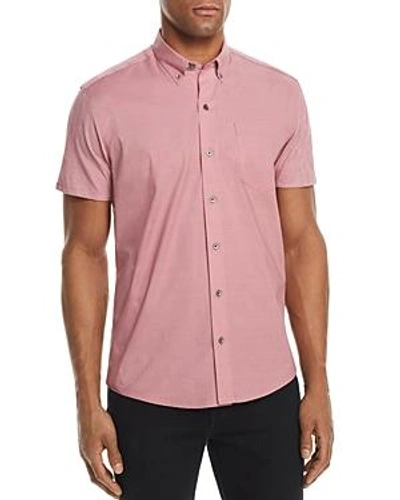 Shop Wrk Reworked Micro Stripe Regular Fit Button-down Shirt In Pink