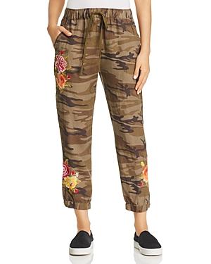 camouflage linen pants