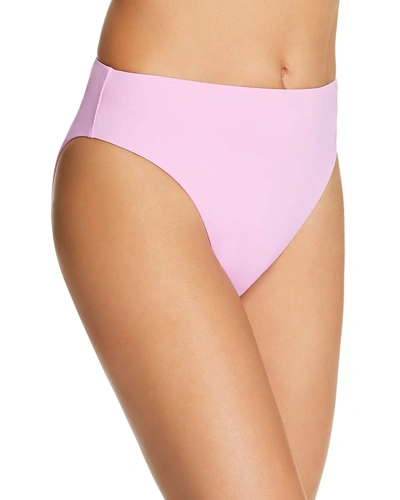 Shop Soluna Solids High-rise Bikini Bottom In Rosy Pink