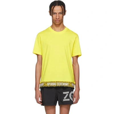 Shop Opening Ceremony Yellow Limited Edition Elastic Logo T-shirt