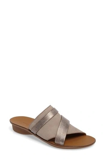 Shop Paul Green 'bayside' Leather Sandal In Sisal Champagne Leather