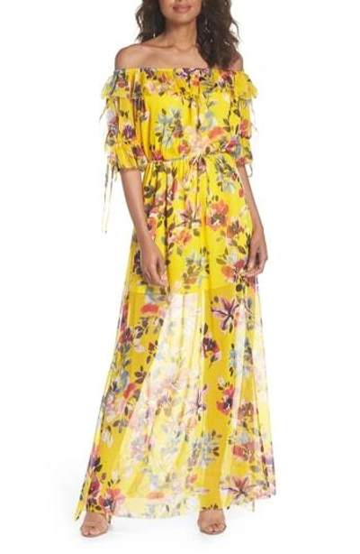 Shop French Connection Linosa Crinkle Maxi Dress In Citrus