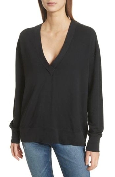 Shop Rag & Bone Flora Sweatshirt In Black