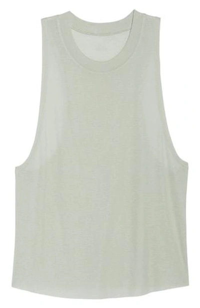 Shop Alo Yoga Heat Wave Ribbed Muscle Tee In Pistachio