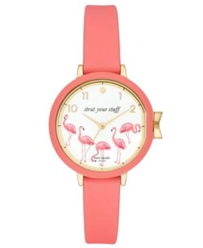 Shop Kate Spade New York Women's Park Row Pink Silicone Strap Watch 34mm