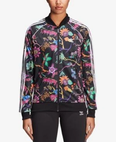Adidas Originals Women's Originals Graphic Floral Track Jacket, Black |  ModeSens