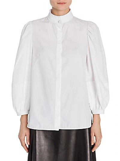 Shop Alexander Mcqueen Balloon Sleeve Blouse In White