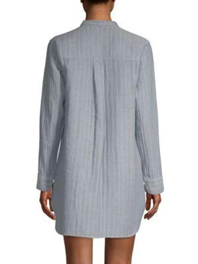 Shop Ugg Vivian Stripe Cotton Sleepshirt In Dusk
