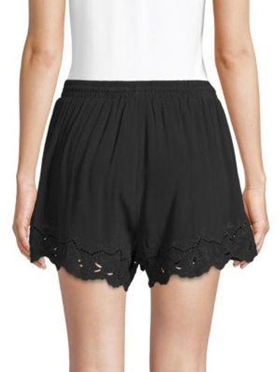 Shop Astr Rita Lace Shorts In Black