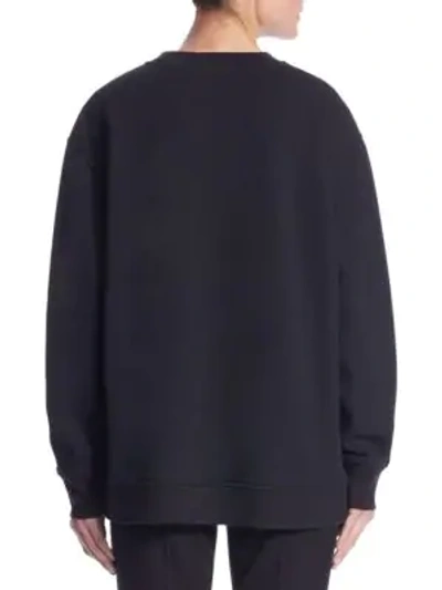 Shop Jason Wu Emoji Cotton Sweatshirt In Tin Grey