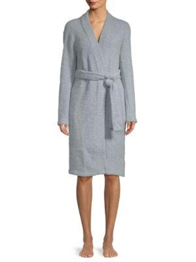 Shop Ugg Textured Plush Robe In Ice Blue