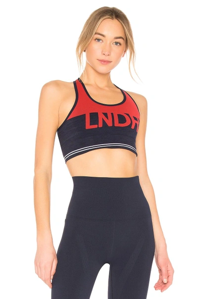 Shop Lndr Cadet Sports Bra In Navy Marl