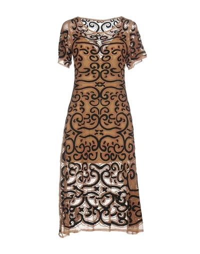 Shop For Love & Lemons Knee-length Dresses In Camel