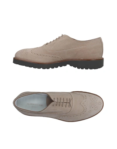 Shop Alberto Guardiani Laced Shoes In Beige