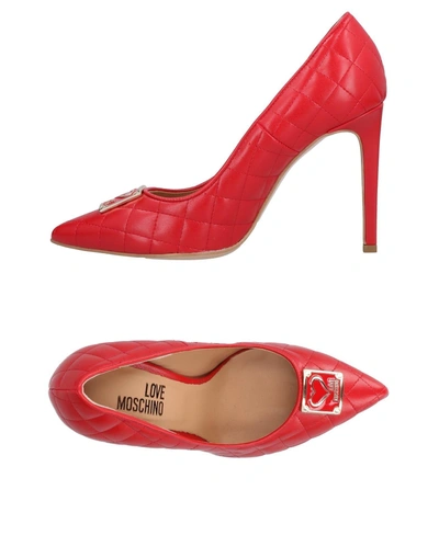 Shop Love Moschino Pumps In Red