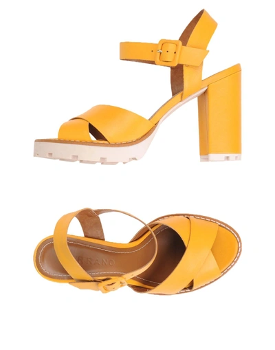 Shop Carrano Sandals In Yellow
