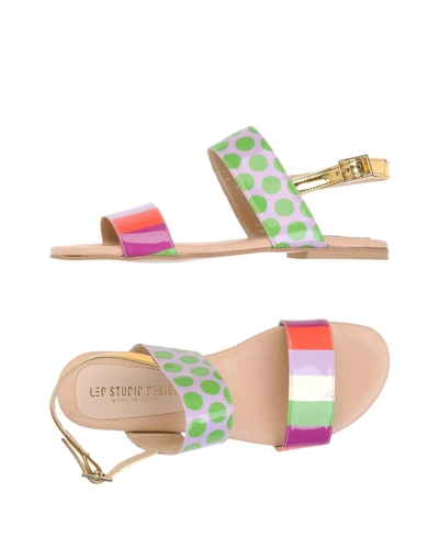 Shop Leo Studio Design Sandals In Lilac