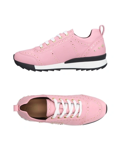 Shop Love Moschino Woman Sneakers Pink Size 6 Textile Fibers