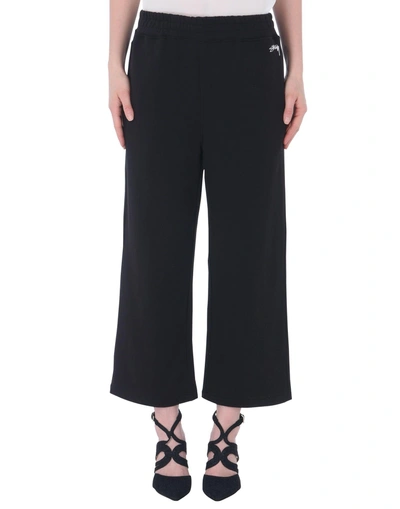 Shop Stussy 3/4-length Shorts In Black