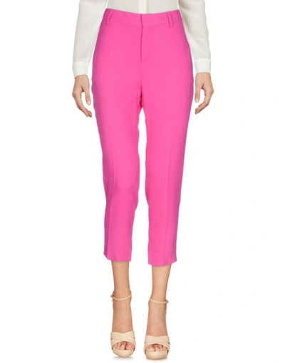 Shop Dsquared2 Cropped Pants & Culottes In Fuchsia