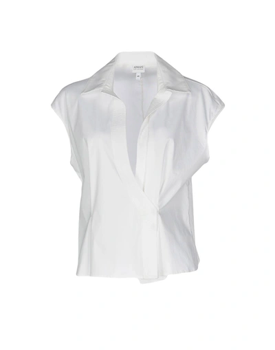 Shop Armani Collezioni Shirts In White