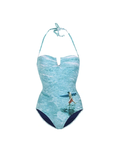 Shop Albertine One-piece Swimsuits In Light Green