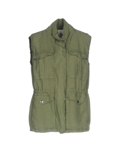Shop Pinko Woman Jacket Military Green Size 4 Lyocell, Linen