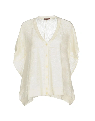 Shop Red Cardigans In Ivory