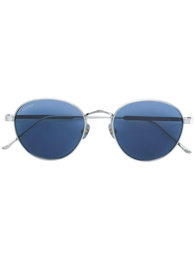 Shop Cartier C De  Sunglasses In Blue