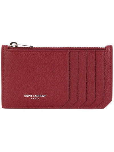 Shop Saint Laurent Paris 5 Fragments Zip Pouch