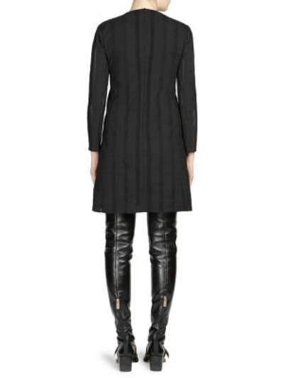 Shop Chloé Owl Eye Embroidered A-line Dress In Black
