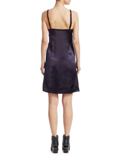 Shop Helmut Lang Shiny Mini Dress In Nightfall