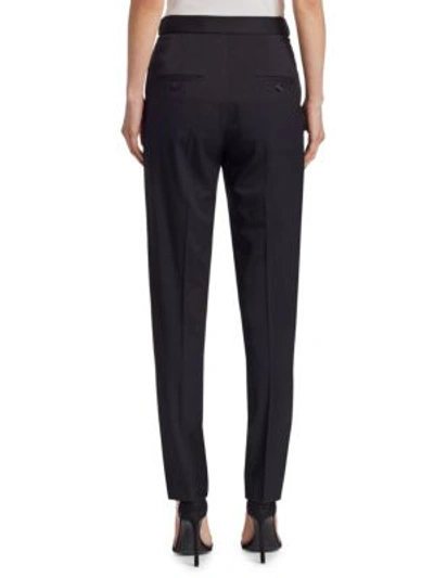Shop Helmut Lang Pleated Tapered Pants In Black