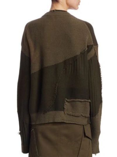 Shop Helmut Lang Military Grunge Sweater In Dark Peat
