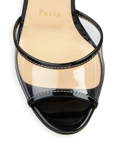 Shop Christian Louboutin Barbaclara 100 Transparent Sandals In Black