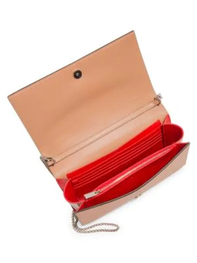 Shop Christian Louboutin Paloma Studded Leather Clutch In Red