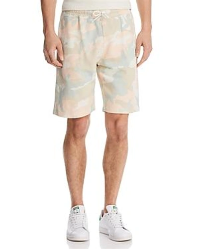 Shop Wesc Marty Camouflage Sweat Shorts In Pastel Woodland Camo