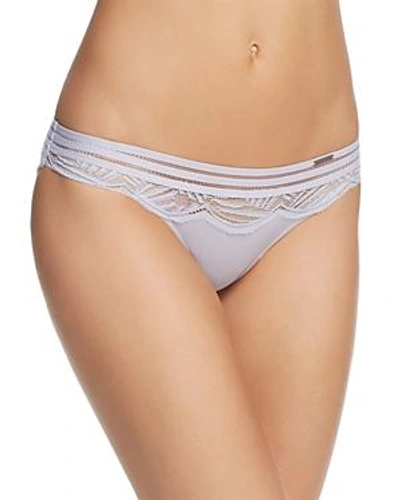 Shop Calvin Klein Perfectly Fit Firework Lace Bikini In Bliss Lilac