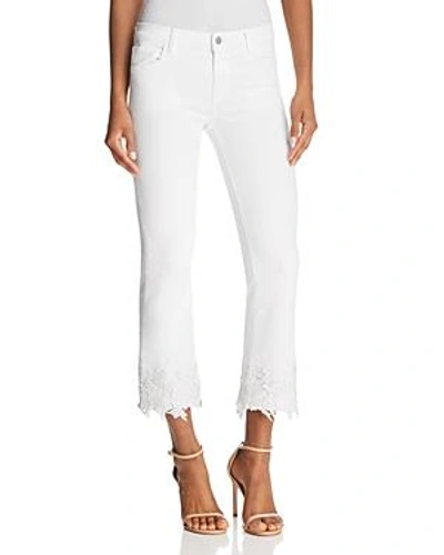 Shop J Brand Selena Mid Rise Crop Boot Jeans In White Lace