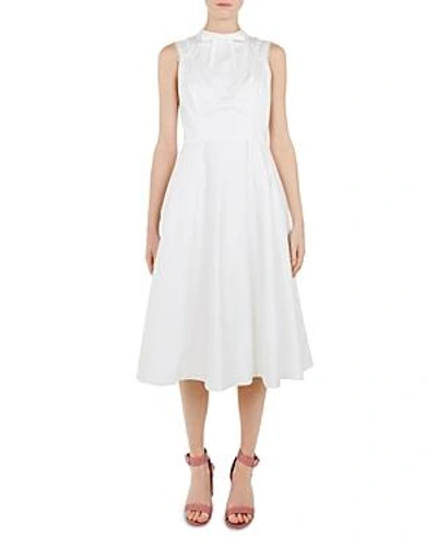 Shop Ted Baker Briiola Lace-trimmed Midi Dress In White